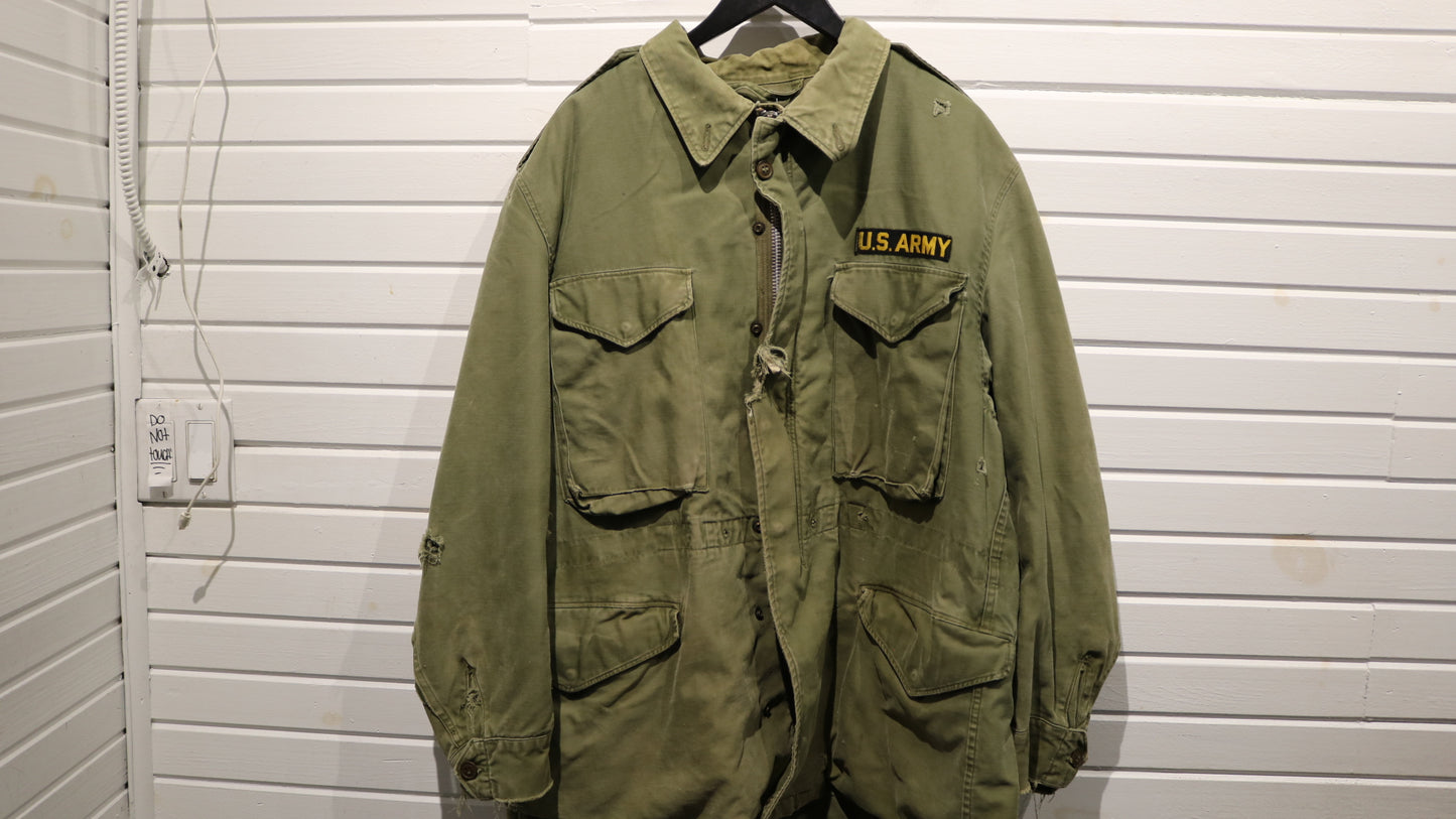 Vintage U.S.-Army Military Field Jacket | Vietnam Era Green Combat Outerwear | Classic Army Surplus Style
