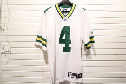Green-Bay Packers Brett-Favre Jersey | Vintage 2000s Authentic NFL Football Shirt | White Game Day Apparel