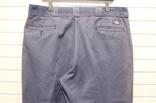 Dickies 874 Work Pants | Vintage 1990s Faded Blue Original-Fit Trousers | Classic Durable Workwear