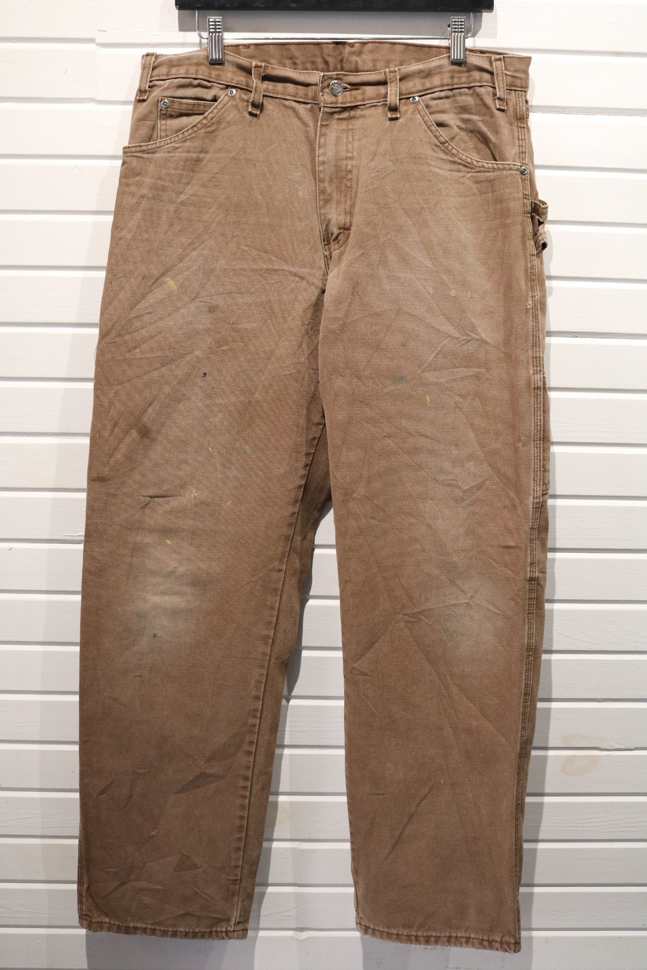 Dickies Carpenter Pants | Vintage Workwear Utility Trousers | Classic Brown Canvas Pants