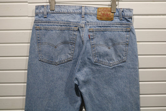 Levi's 505 Jeans / Vintage Denim Trouser / 90s Straight Leg / Classic Blue / Size 38x34