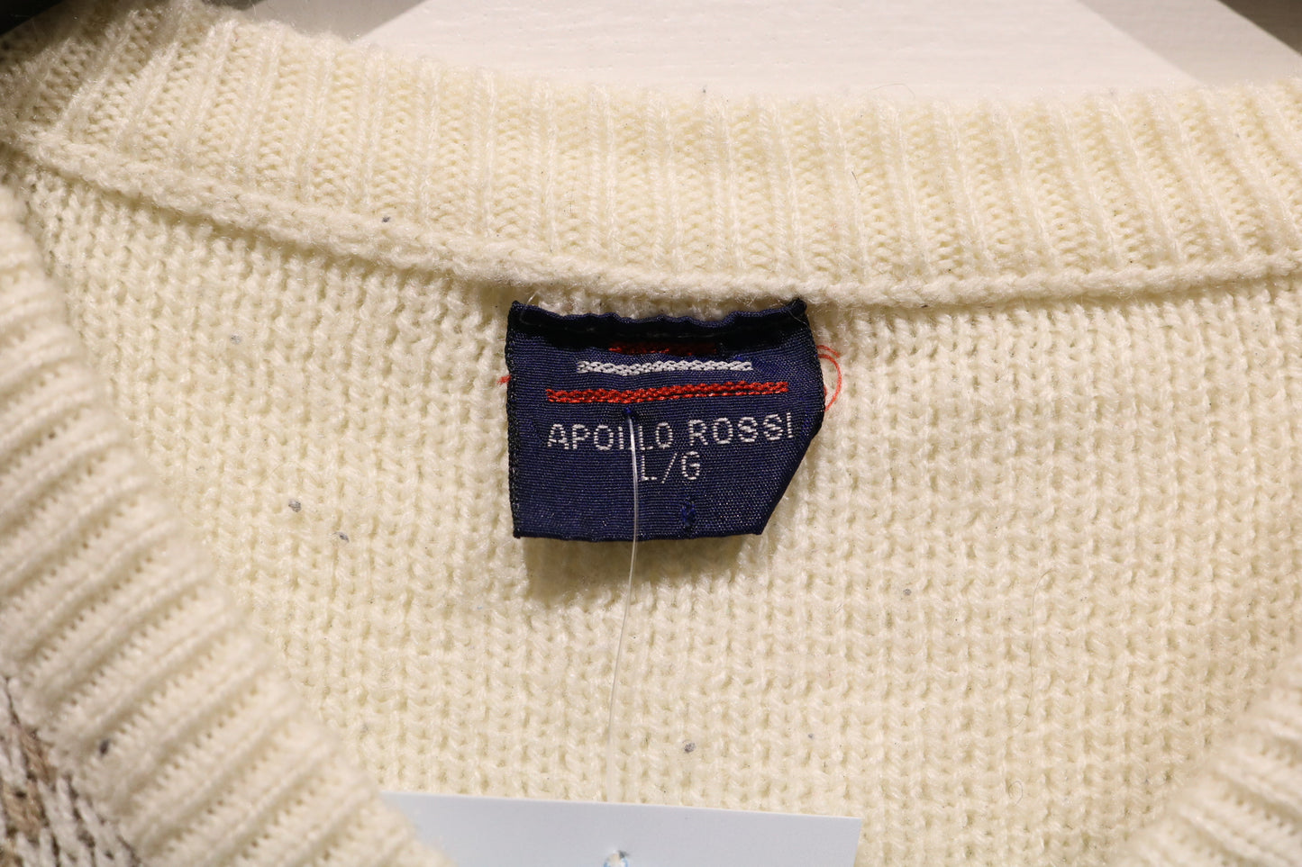 Apollo-Rossi Argyle Knit Sweater Vest | Vintage Brown Diamond Pattern Pullover | Classic Preppy Knitwear