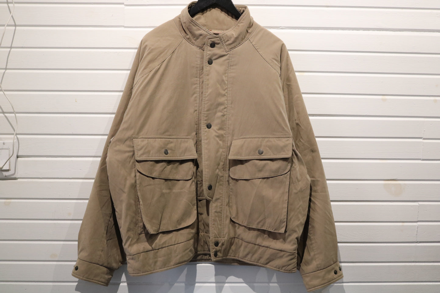London Fog Winning Edge Jacket | Vintage Utility Outerwear | Men's Tan Bomber Coat | Workwear Style