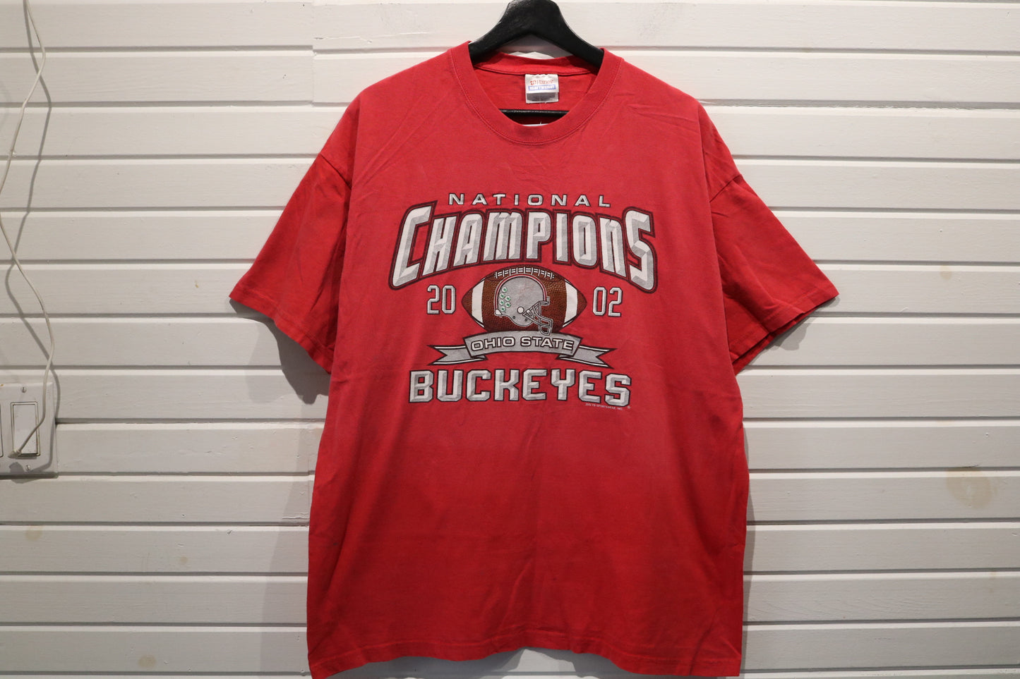 Ohio-State Buckeyes National Champions T-Shirt | Vintage 2002 Graphic Collegiate Tee | NCAA Football Fan Apparel