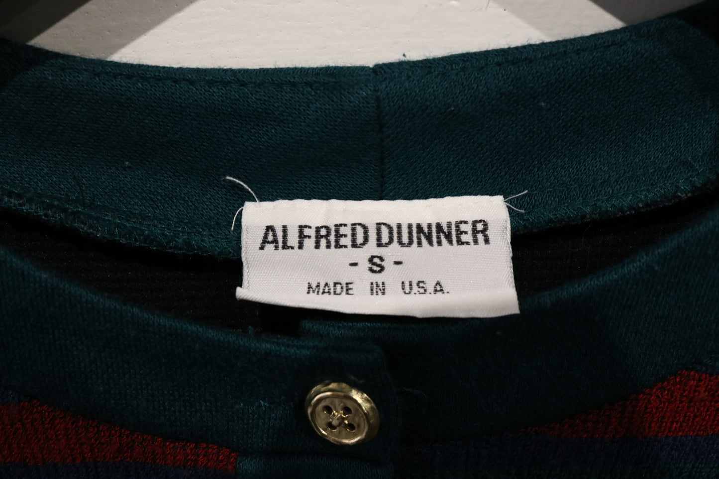 Alfred-Dunner Cardigan | Vintage 1980s Striped Button-Up Knit Sweater | Classic Retro Layer