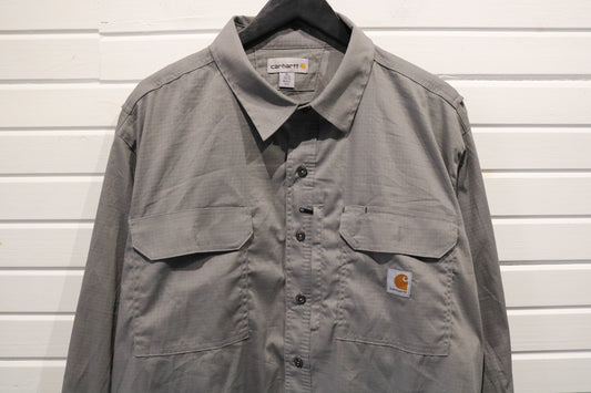 Carhartt Button-Up Shirt | Vintage Workwear Utility Long Sleeve Shirt | Classic Outdoor Casual Top