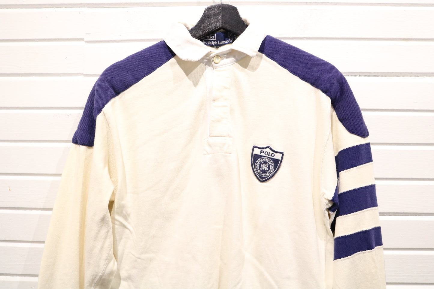 Polo Ralph-Lauren Rugby Shirt | Vintage Classic Crest Long Sleeve Pullover | Collegiate Sports Top