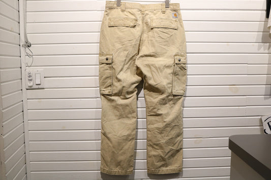Carhartt Cargo Pants | Vintage Relaxed Fit Utility Work Trousers | Classic Tan Cotton Workwear