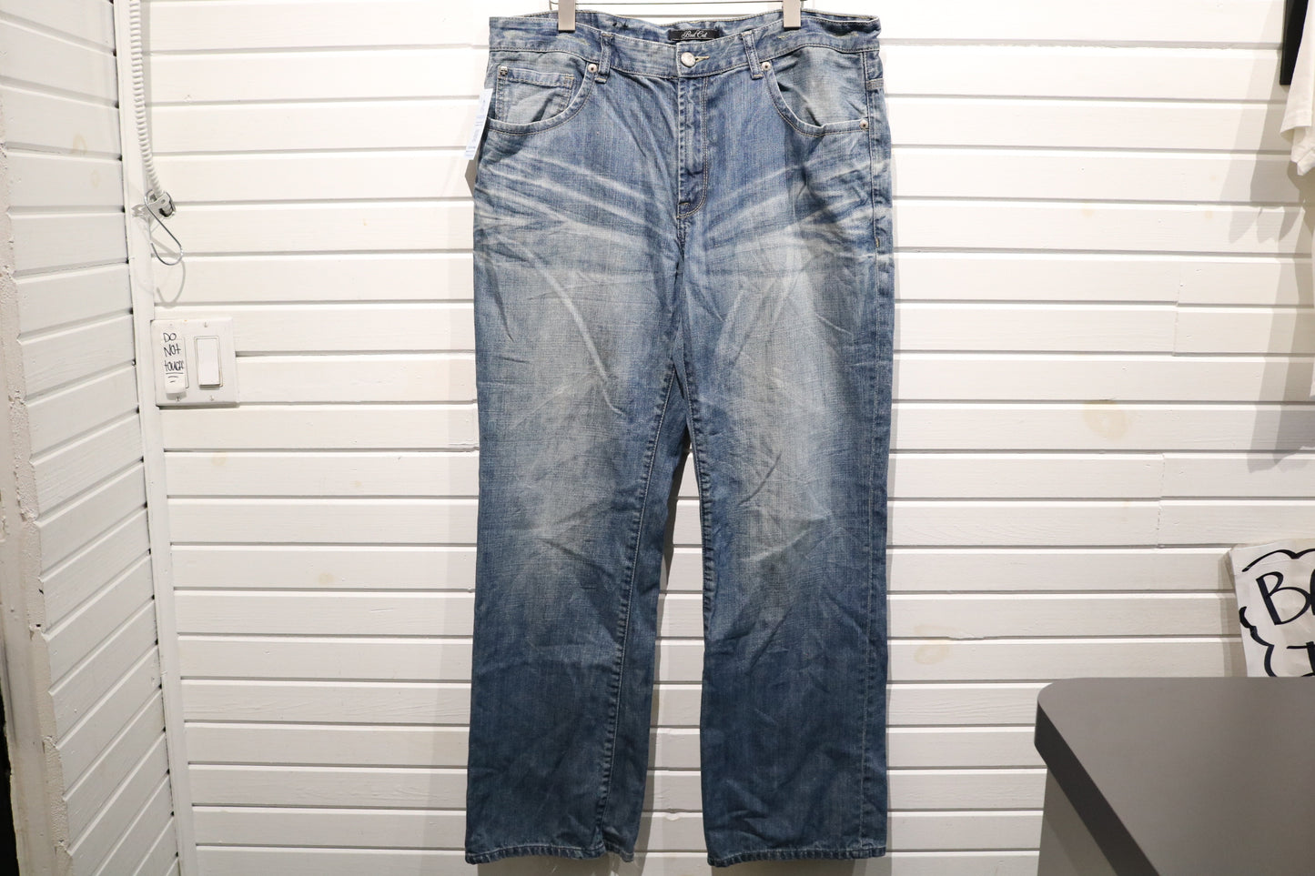 Marc Ecko Denim Jeans | Vintage Boot-Cut Distressed Embroidered Denim Pants | 2000s Street Style Clothing