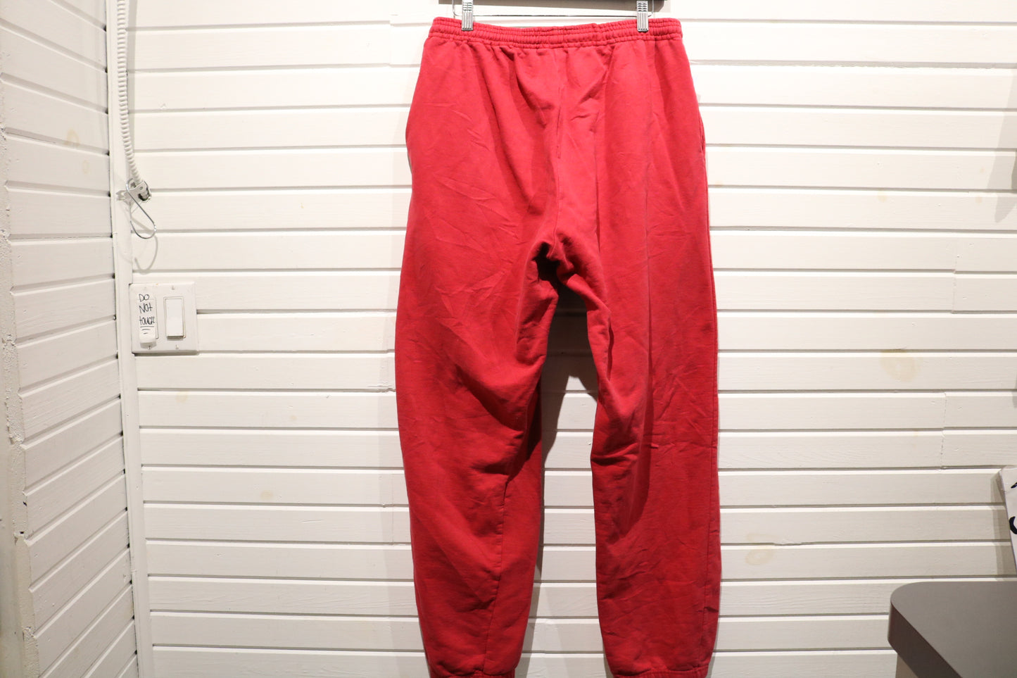 Champion Sweatpants | Vintage 90s Red Elastic Waist Joggers | Classic Streetwear Lounge Pants