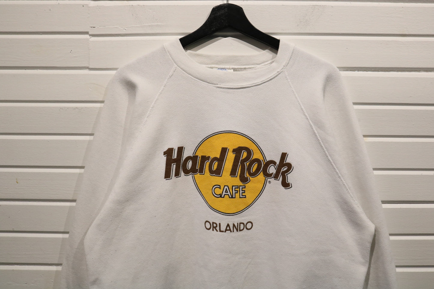 Hard-Rock-Cafe Orlando Sweater | Vintage Classic Logo Crewneck Sweatshirt | Collectible Music Memorabilia