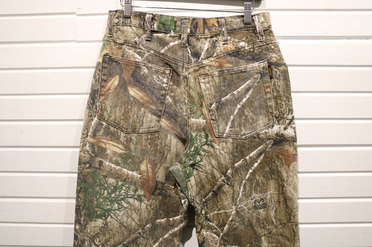 Gamehide Camouflage Pants | Vintage 90s Realtree Camo Outdoor Hunting Trousers | Classic Forest Pattern Workwear