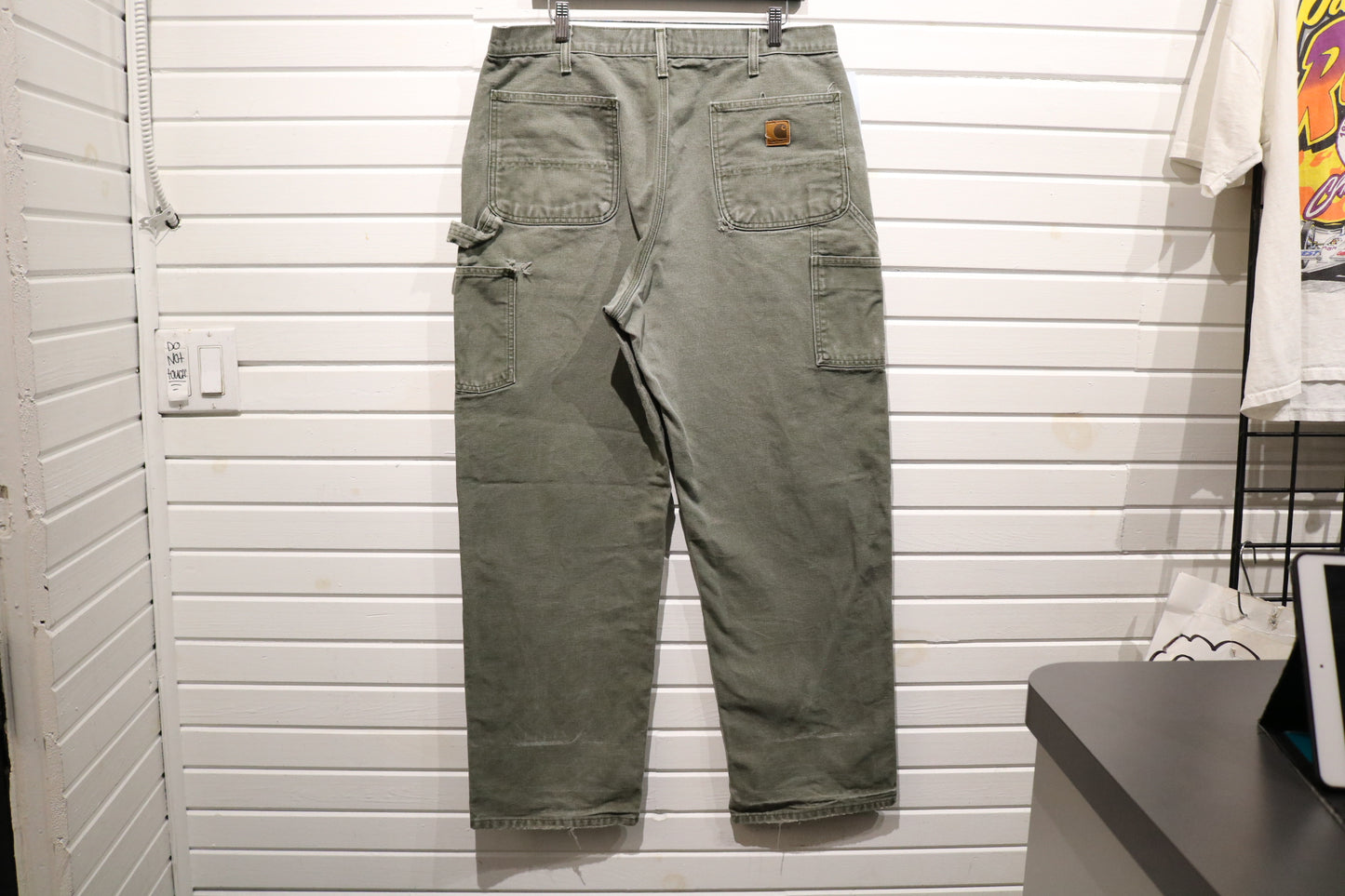 Carhartt Dungaree Fit Work Pants | Vintage Utility Carpenter Trousers With Tool Pocket Detail | Durable Canvas For Everyday Wear