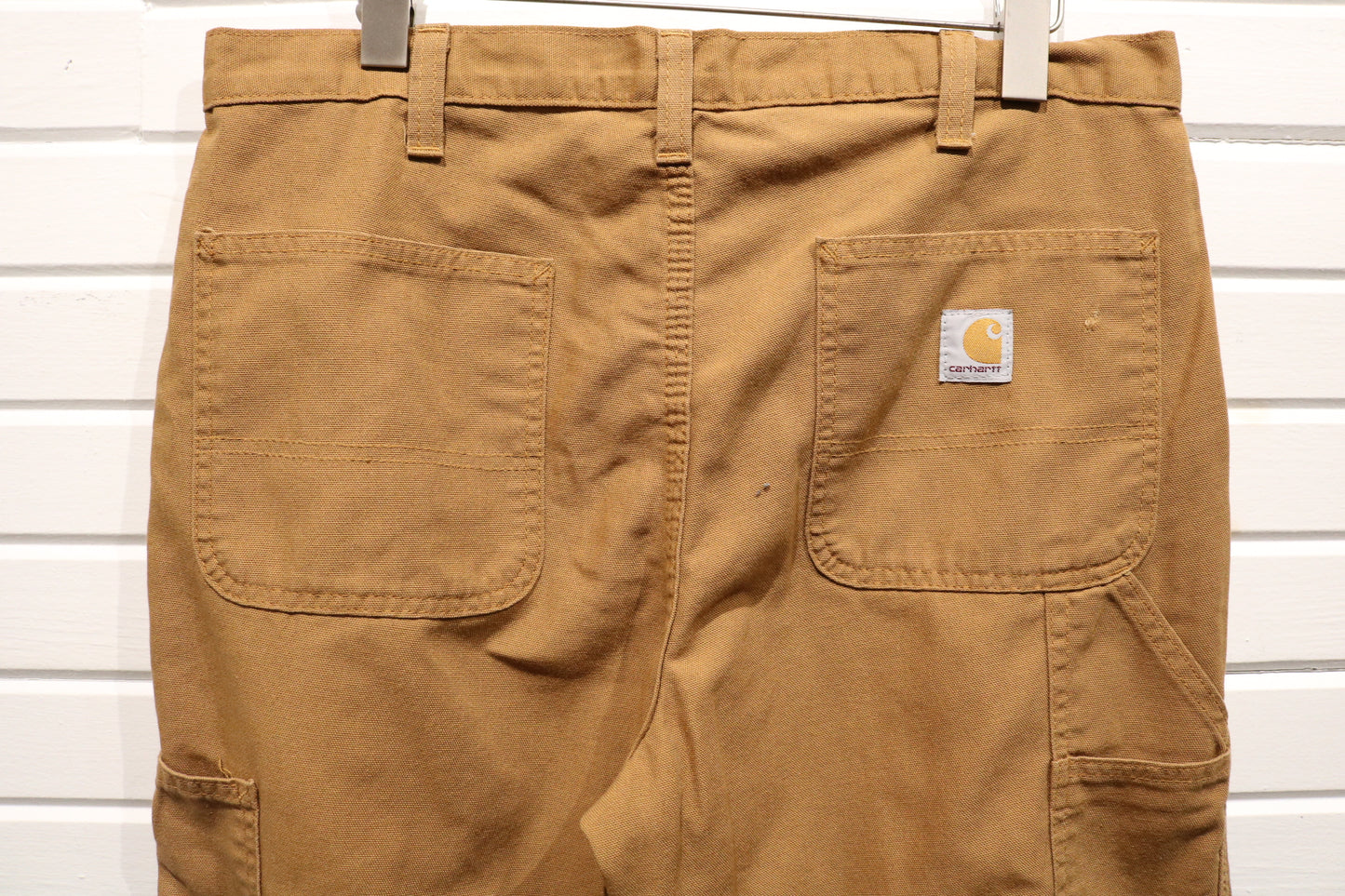 Carhartt Carpenter Pants | Vintage Workwear Utility Canvas Trousers | Classic Brown Men’s Bottoms