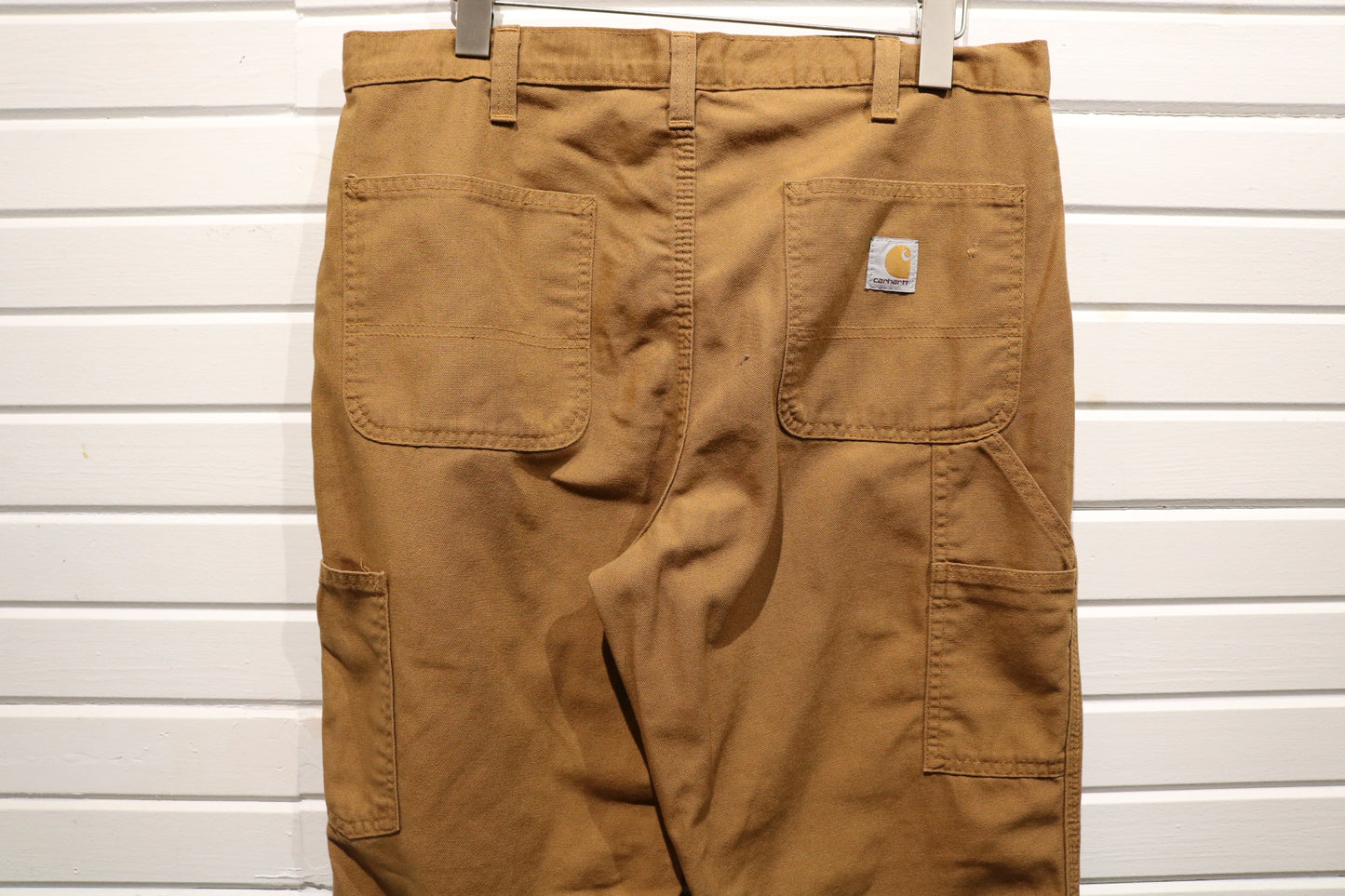 Carhartt Carpenter Pants | Vintage Workwear Utility Canvas Trousers | Classic Brown Men’s Bottoms