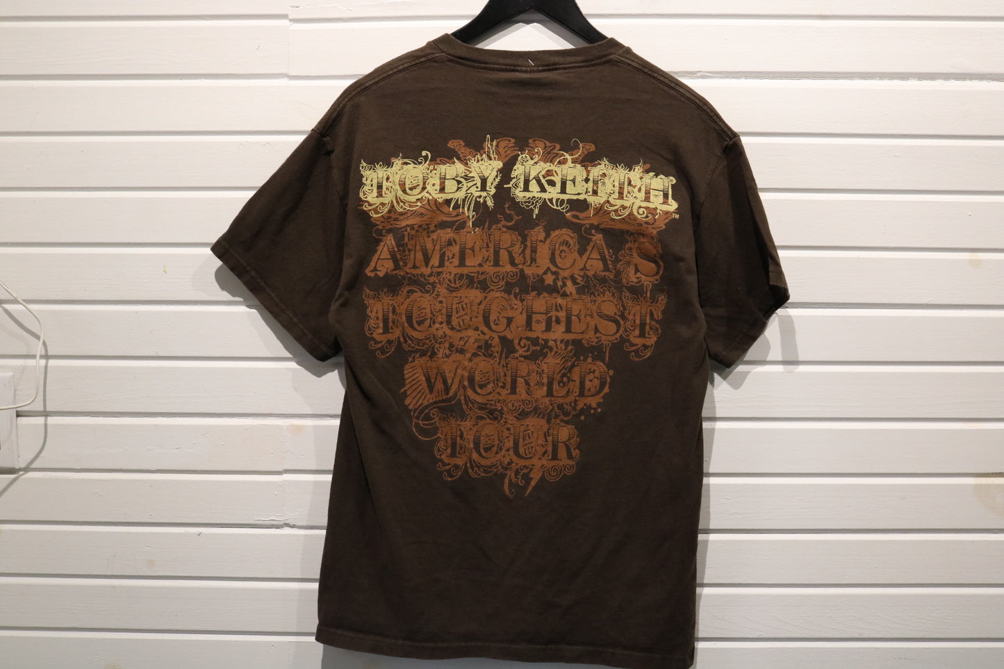 Toby-Keith T-Shirt | Vintage Country Music Portrait Graphic Tee | America's Toughest World Tour Collectible