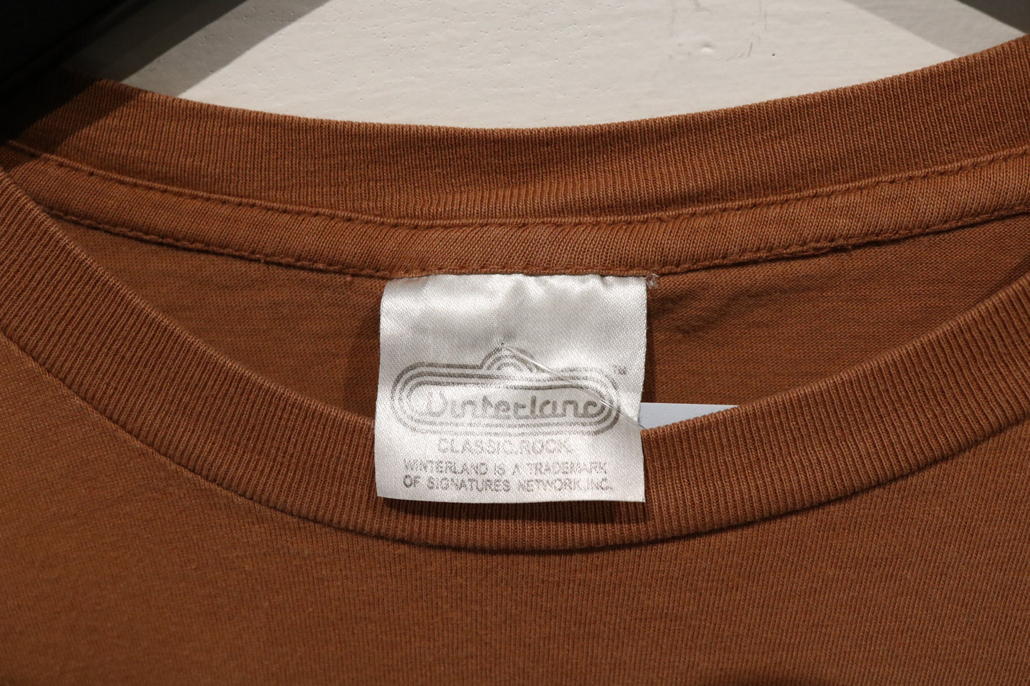 Winterland Classic Rock T-Shirt | Vintage 1990s Skeleton Art Graphic Tee | Brown Collectible Band Shirt