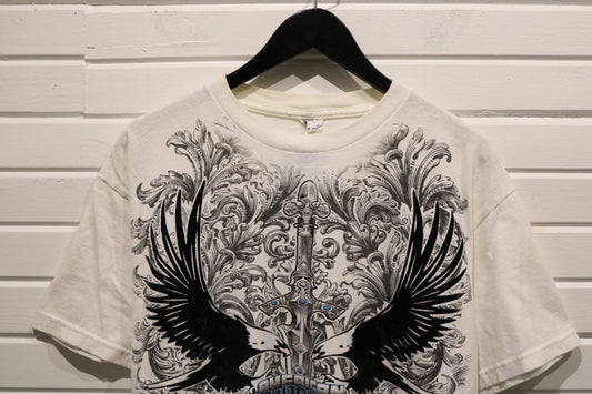 American-Chopper T-Shirt | Vintage Graphic Eagle Sword Tee | Biker Inspired Short-Sleeve Top