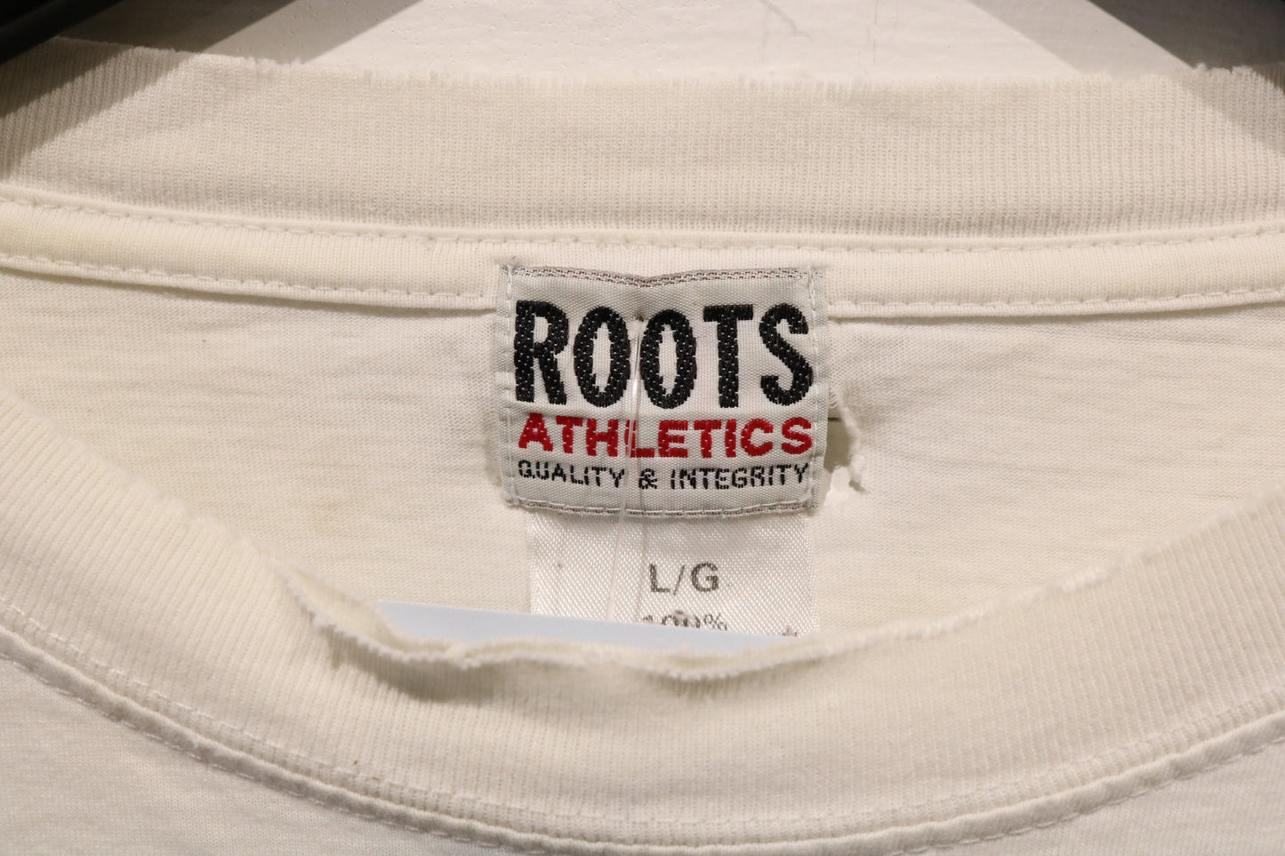 Roots-Athletics T-Shirt | Vintage 1990s Minimal Logo Crewneck Tee | Classic Sportswear