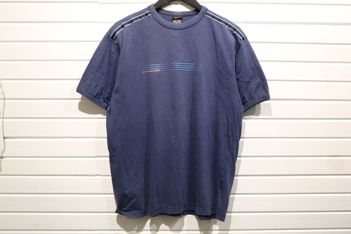 Nike T-Shirt | Vintage 90s Blue Graphic Tee | Classic Swoosh Logo Short Sleeve