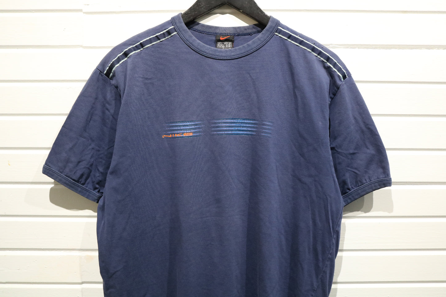 Nike T-Shirt | Vintage 90s Blue Graphic Tee | Classic Swoosh Logo Short Sleeve