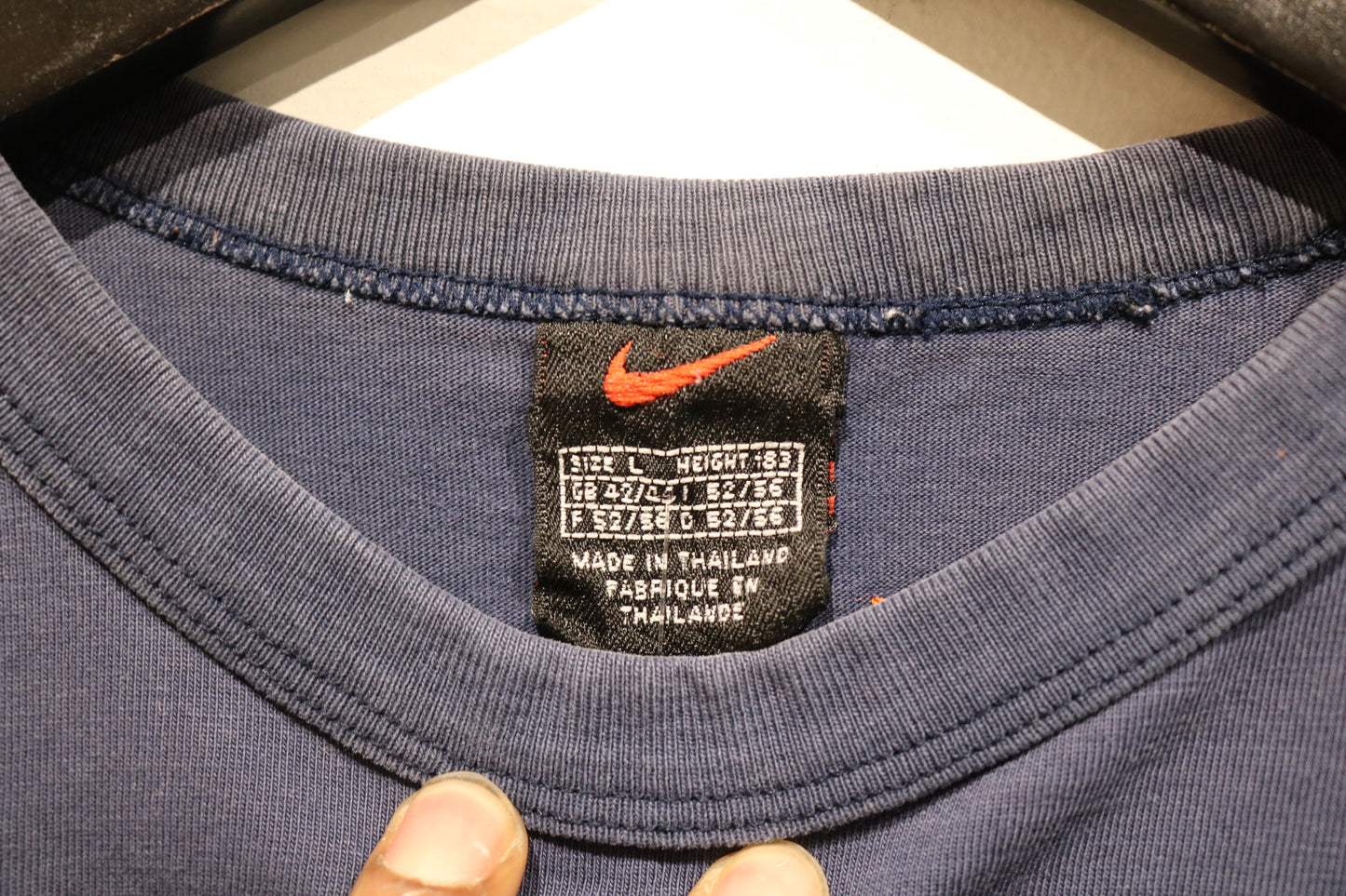 Nike T-Shirt | Vintage 90s Blue Graphic Tee | Classic Swoosh Logo Short Sleeve