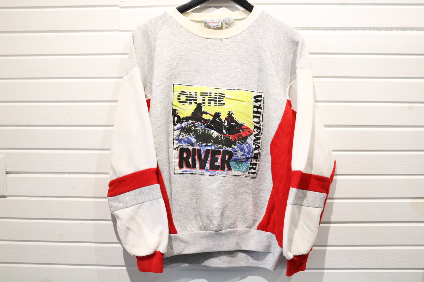 McGregor Whitewater River Sweatshirt | Vintage 1980s Rafting Graphic Pullover | Outdoor Adventure Top