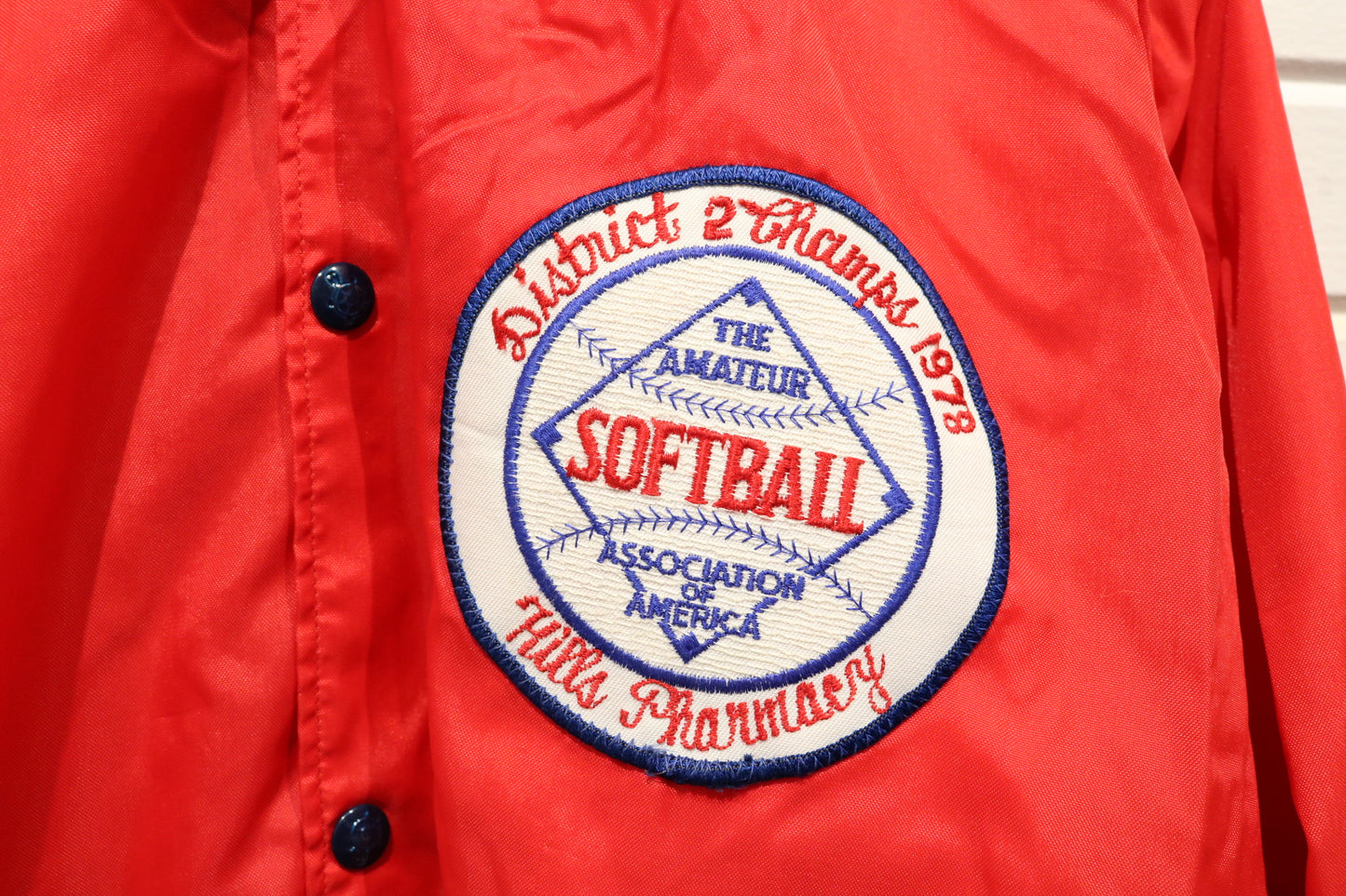 Hills-Kenton Softball Jacket | Vintage 1978 District Champs Embroidered Varsity Bomber | Retro Amateur Baseball Outerwear