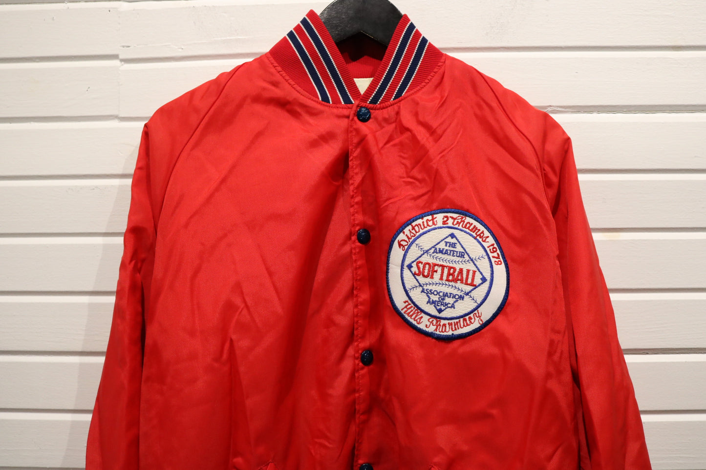 Hills-Kenton Softball Jacket | Vintage 1978 District Champs Embroidered Varsity Bomber | Retro Amateur Baseball Outerwear