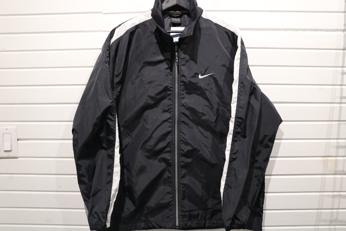 Nike Windbreaker Jacket | Vintage 90s Black Zip-Up Track Jacket | Classic Athletic Outerwear