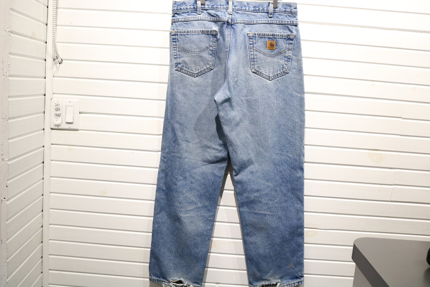Carhartt Jeans | Vintage 1990s Straight Leg Denim Pants | Relaxed Fit Workwear Style | Classic Blue Wash