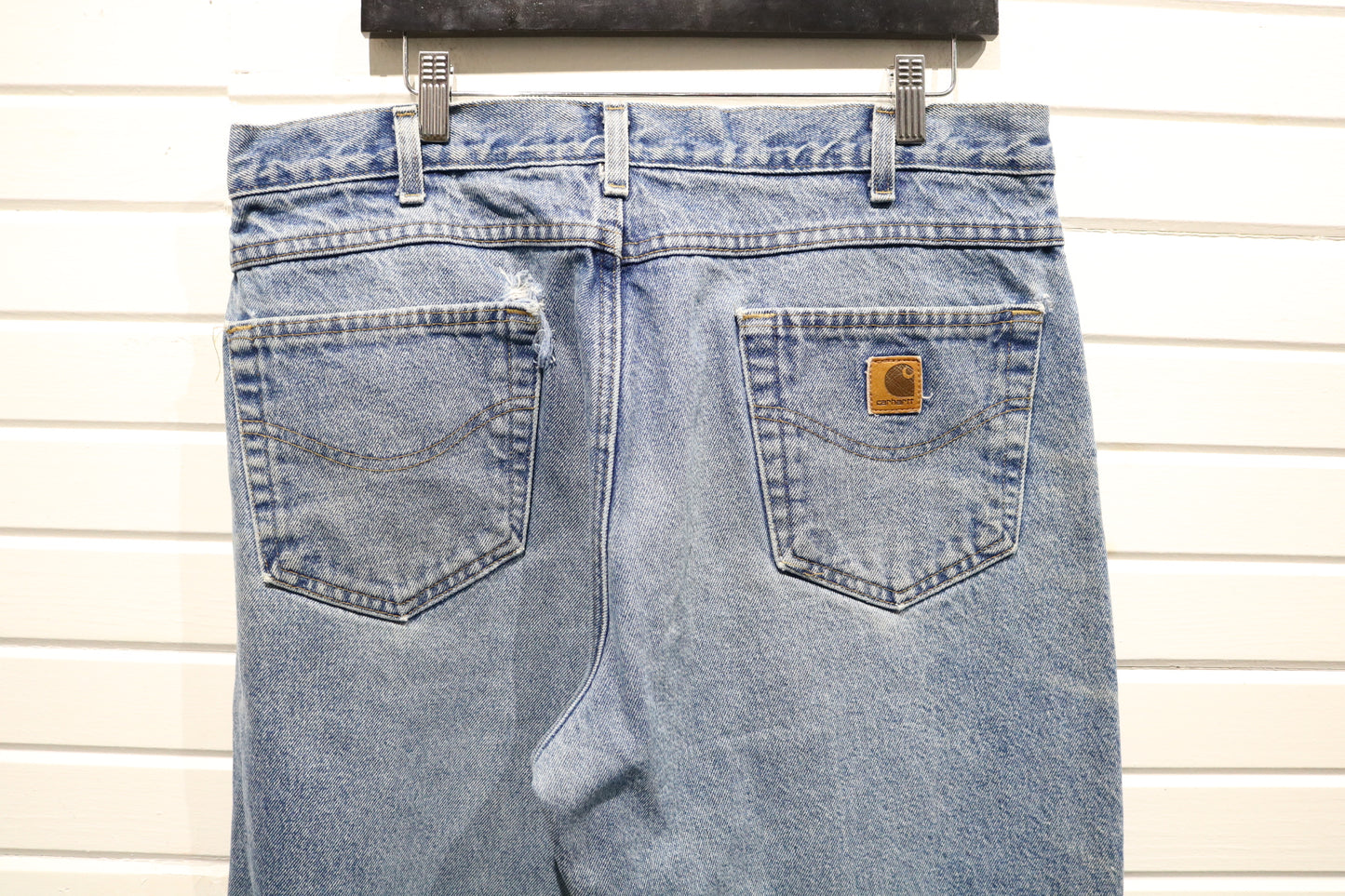 Carhartt Jeans | Vintage 1990s Straight Leg Denim Pants | Relaxed Fit Workwear Style | Classic Blue Wash