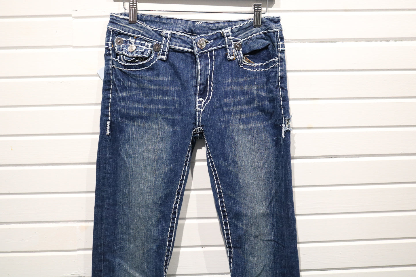 True-Religion Jeans | Vintage 2000s Contrast Stitch Denim Trouser | Classic Western Style Pants