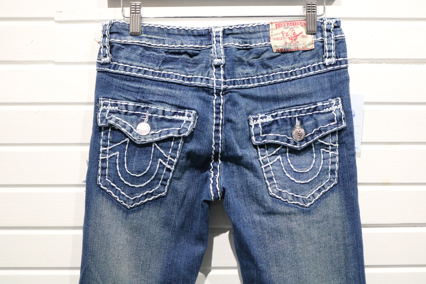 True-Religion Jeans | Vintage 2000s Contrast Stitch Denim Trouser | Classic Western Style Pants