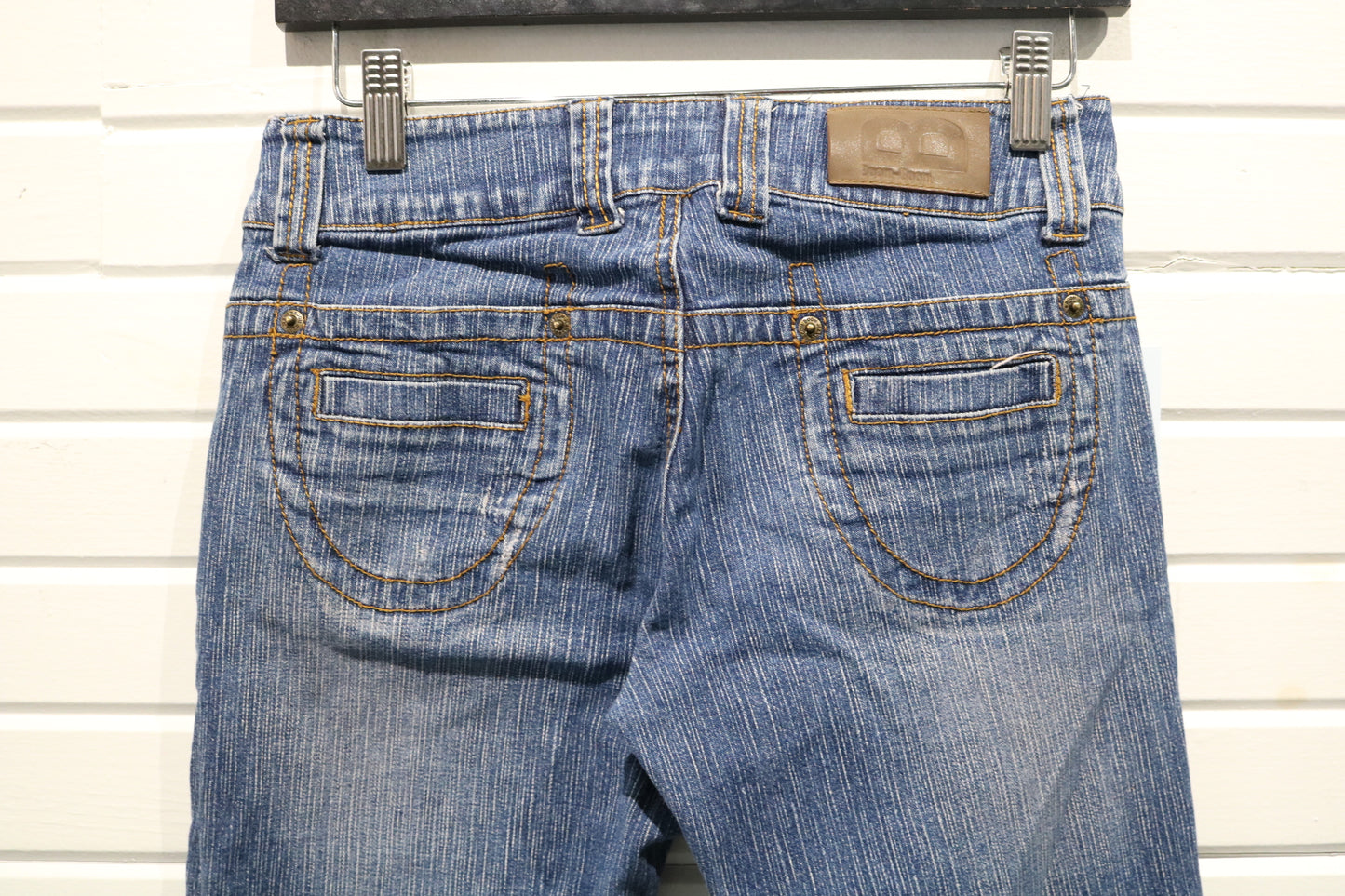 Boom-Boom Jeans / Vintage Blue Denim Pants / Faded Straight-Leg Jeanwear / Classic Style Clothing