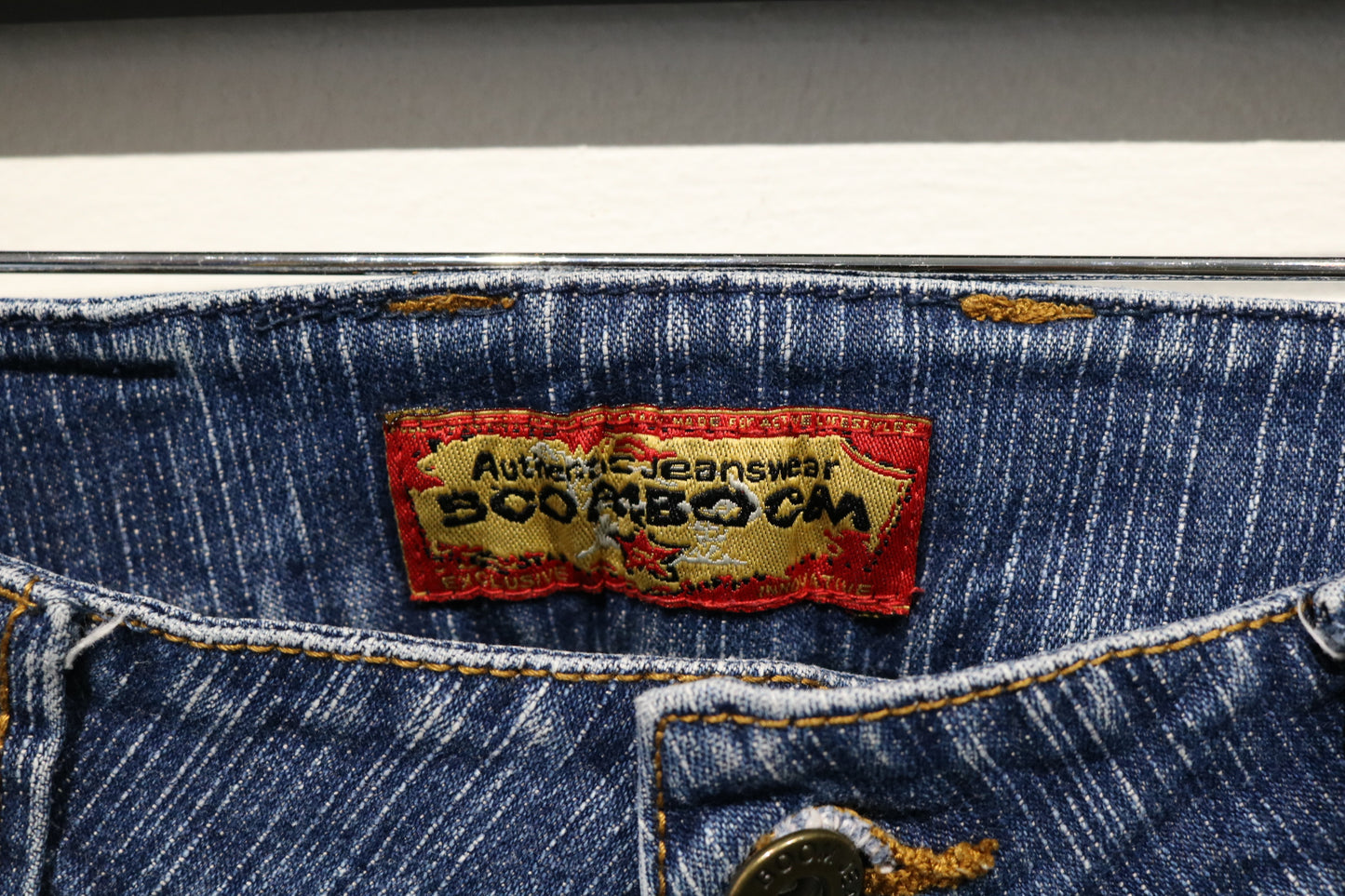 Boom-Boom Jeans / Vintage Blue Denim Pants / Faded Straight-Leg Jeanwear / Classic Style Clothing