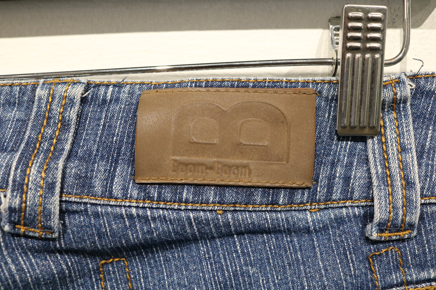 Boom-Boom Jeans / Vintage Blue Denim Pants / Faded Straight-Leg Jeanwear / Classic Style Clothing