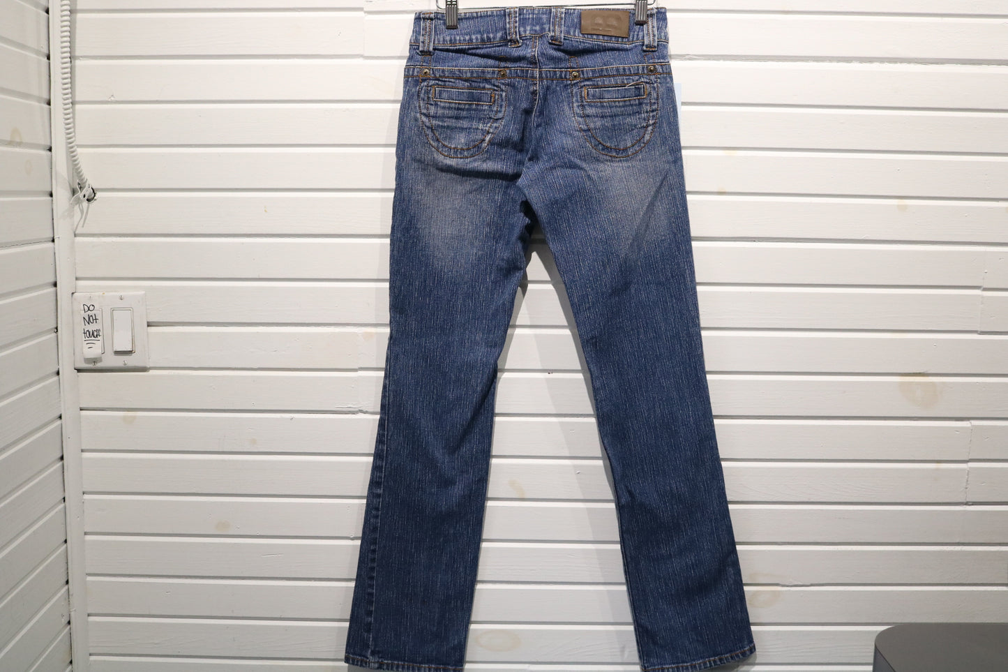Boom-Boom Jeans / Vintage Blue Denim Pants / Faded Straight-Leg Jeanwear / Classic Style Clothing