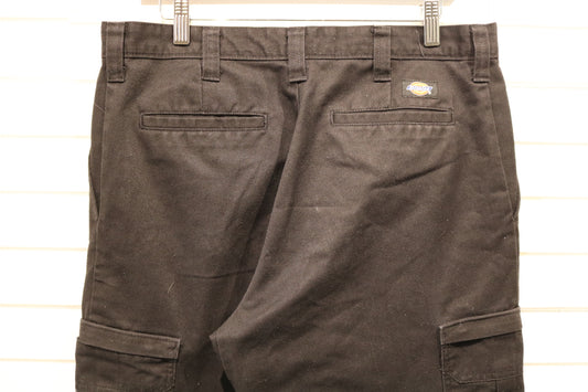 Dickies Cargo Work Pants | Vintage 2000s Black Utility Trousers | Durable Everyday Workwear