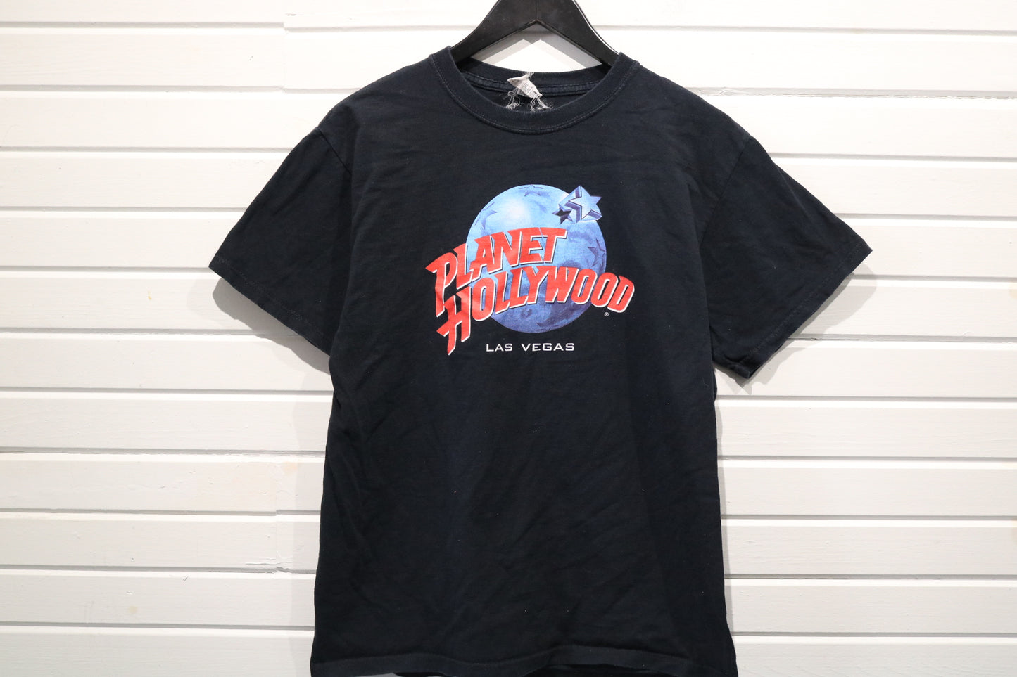 Planet-Hollywood Las-Vegas T-Shirt | Vintage 1990s Logo Graphic Tee | Retro Souvenir Shirt