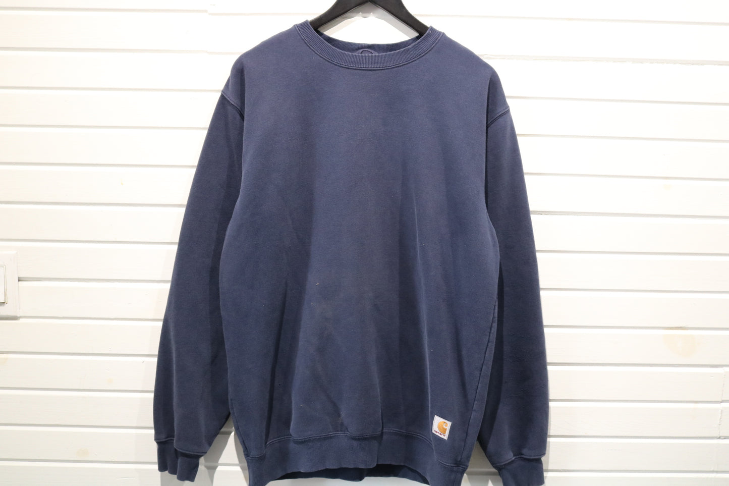 Carhartt Sweatshirt | Vintage 2000s Navy Crewneck Pullover | Classic Heavyweight Carhartt Workwear