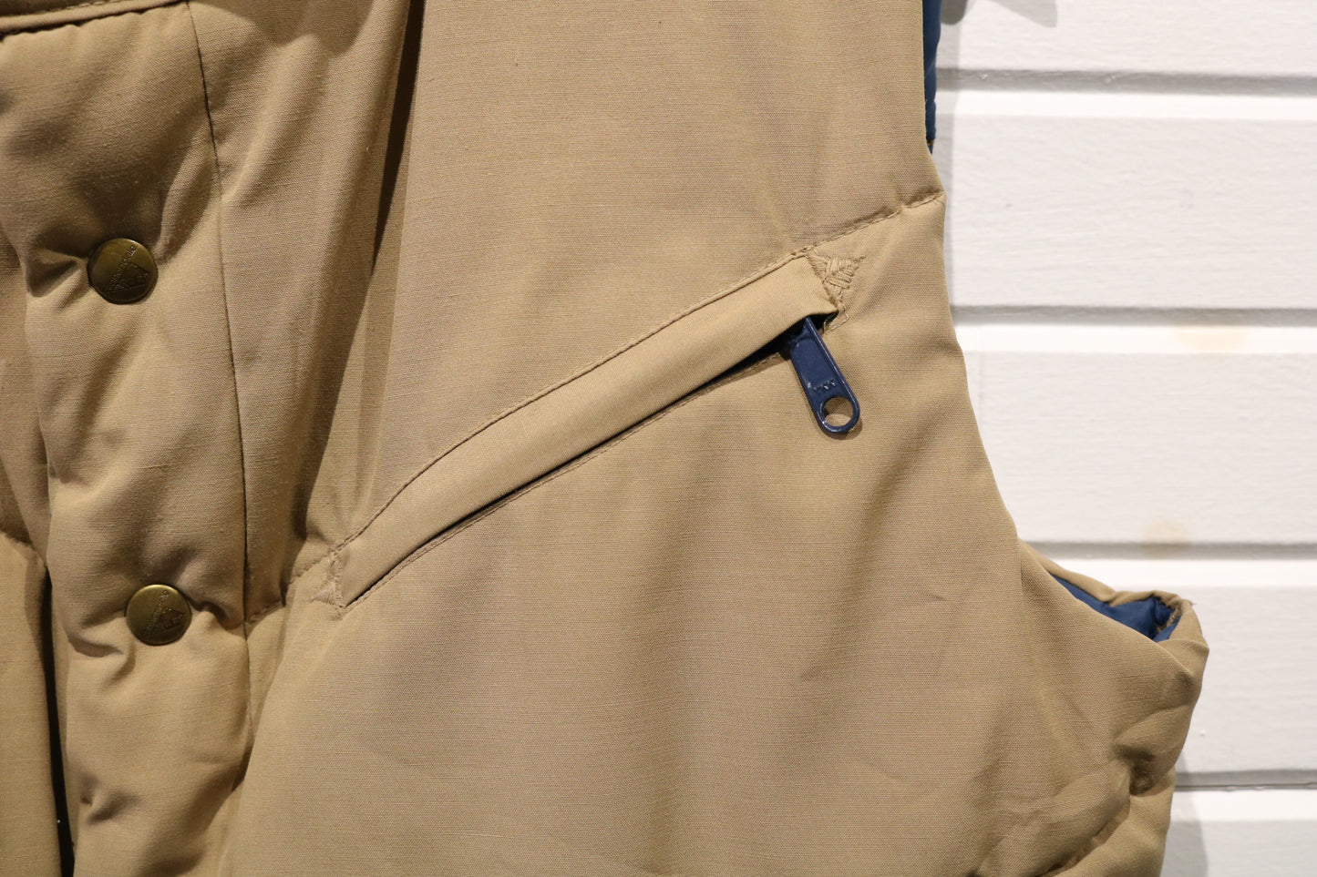Cannondale Puffer Vest | Vintage 80s Outdoor Insulated Snap Front Vest | Tan Quilted Outerwear