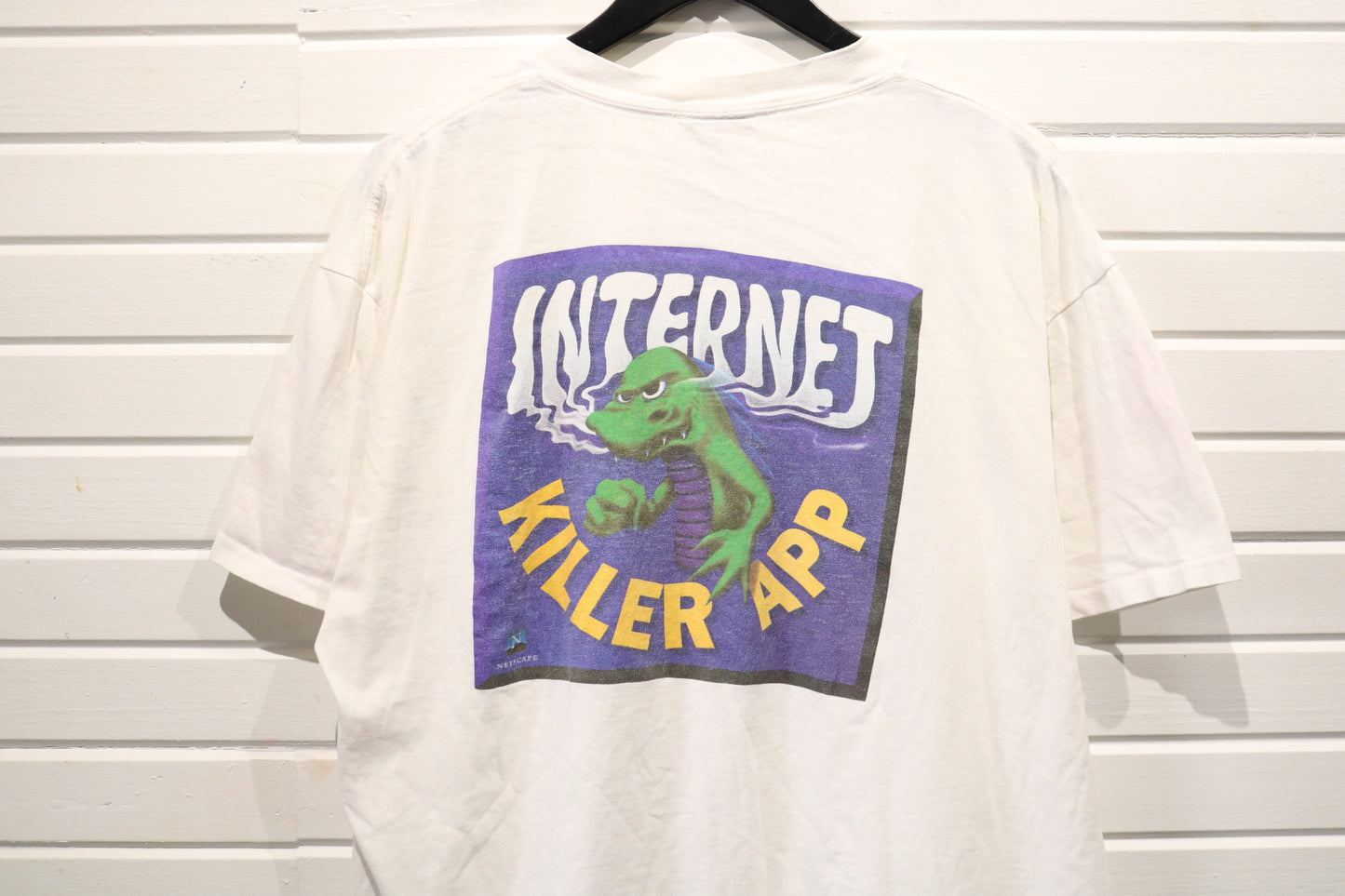 Netscape T-Shirt | Vintage 1990s Internet Graphic Tee | Software Promo Shirt