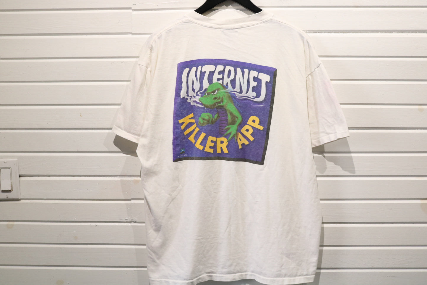 Netscape T-Shirt | Vintage 1990s Internet Graphic Tee | Software Promo Shirt