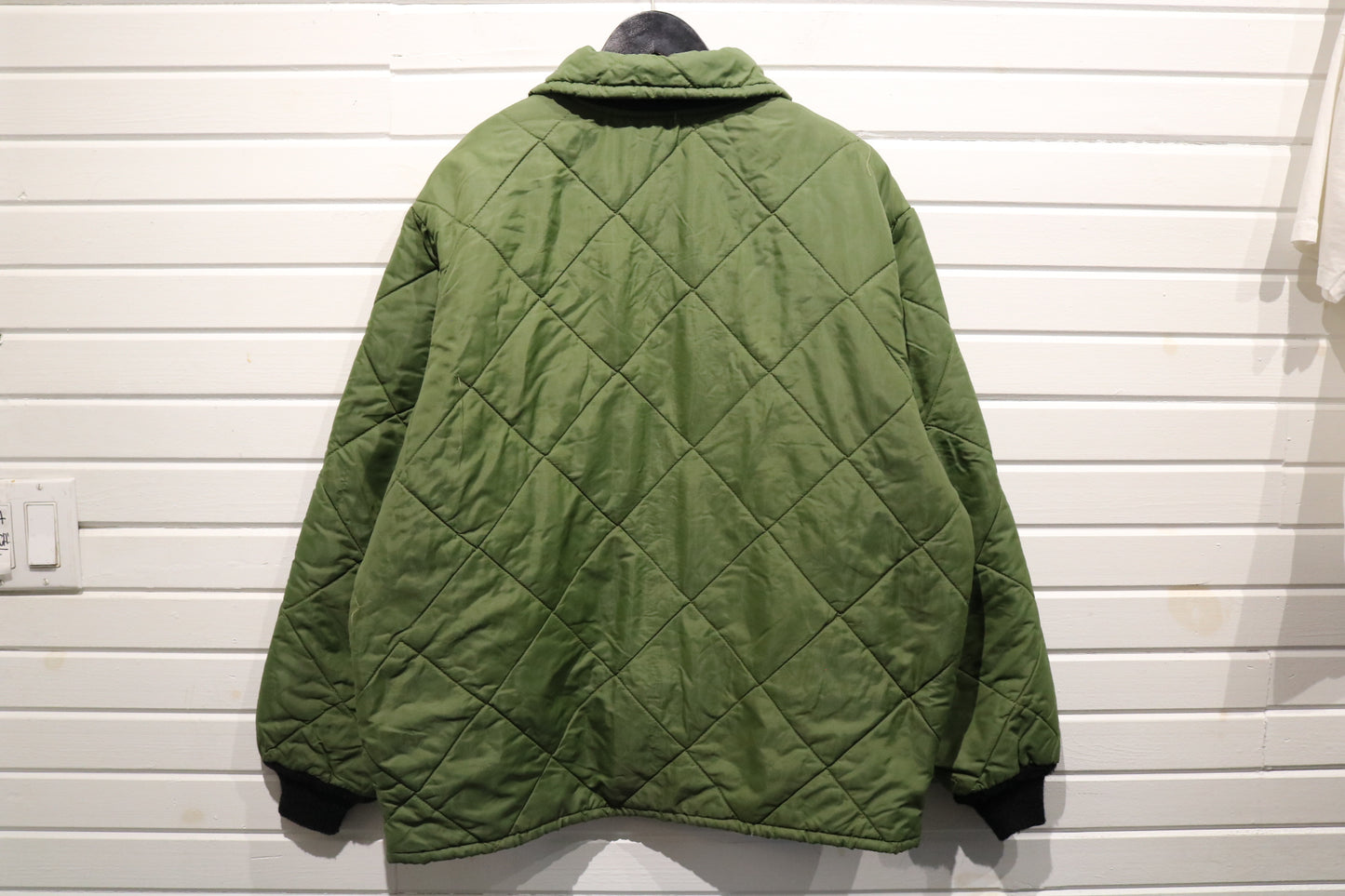 Big Smith Quilted Jacket | Vintage 1980s Pride Seed Patch Workwear Outerwear | Olive Green Diamond Stitch