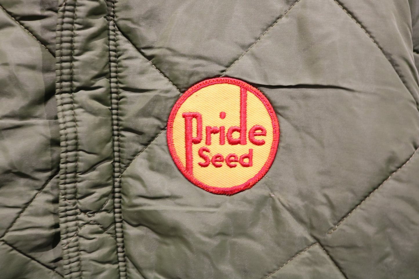 Big Smith Quilted Jacket | Vintage 1980s Pride Seed Patch Workwear Outerwear | Olive Green Diamond Stitch