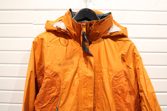 Columbia Sportswear Jacket | Vintage Waterproof Omni-Tech Outdoor Shell Coat | Orange Rainwear
