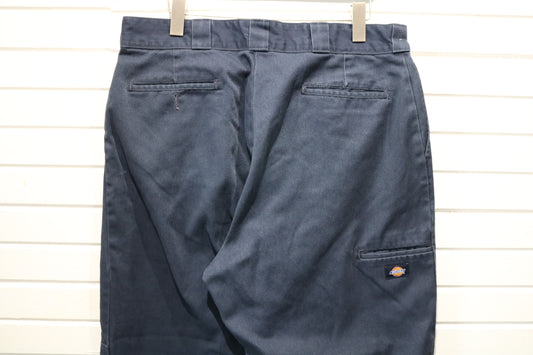 Vintage Dickies Work Pants | Classic Navy Industrial Trouser | Durable Everyday Workwear