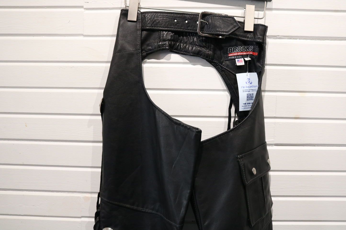 Brooks Leather Chaps | Vintage 90s Black Fringed Motorcycle Riding Pants | Western Biker Gear