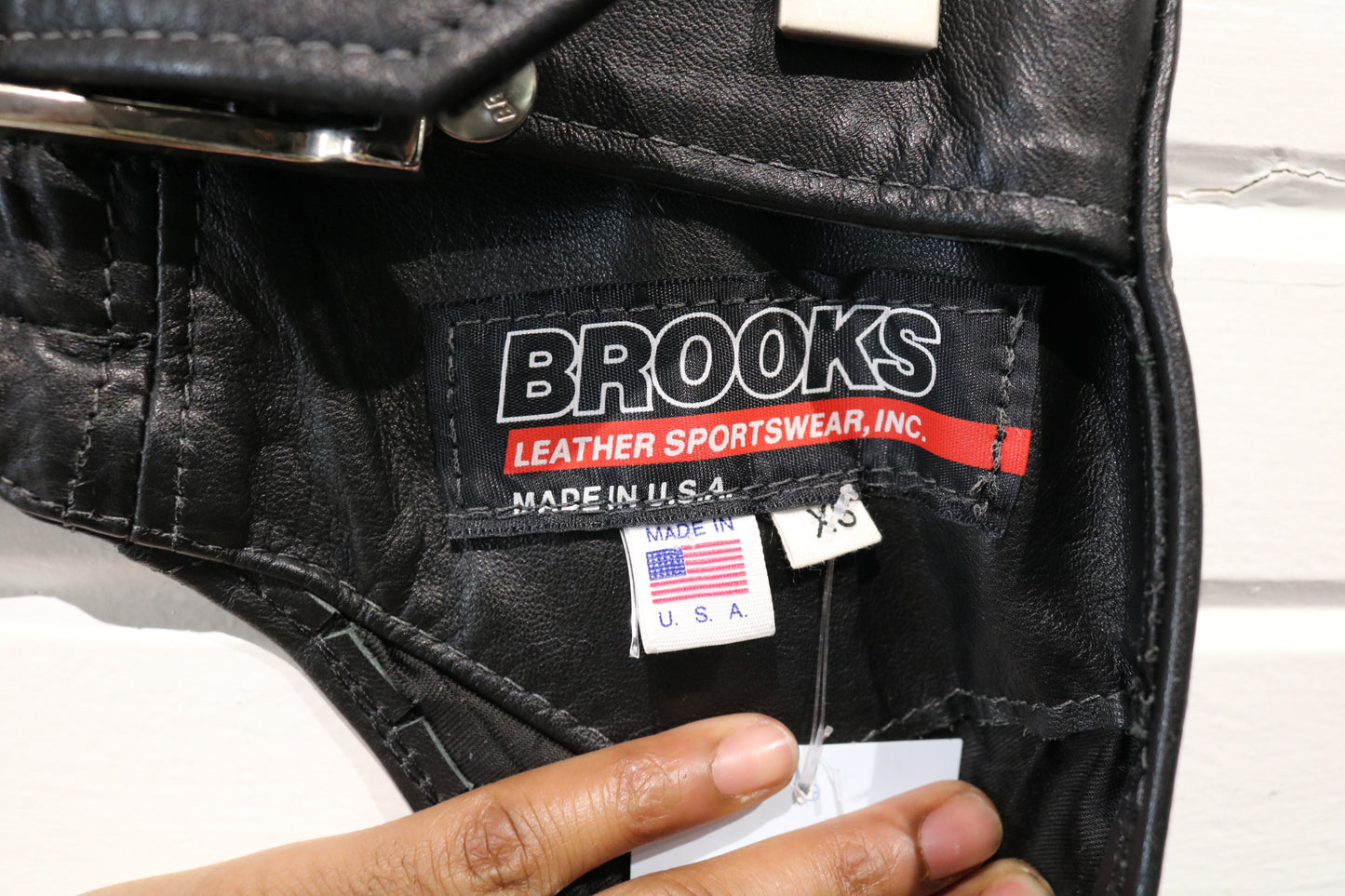 Brooks Leather Chaps | Vintage 90s Black Fringed Motorcycle Riding Pants | Western Biker Gear